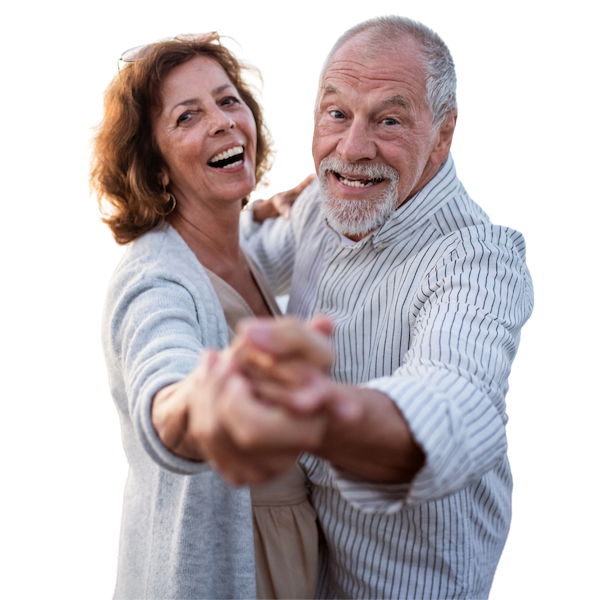 Happy Senior Couple Dancing in San Diego, CA